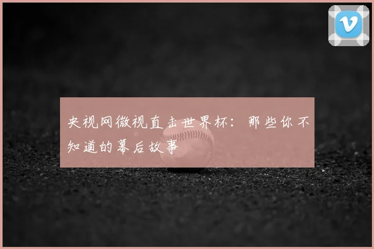 央视网微视直击世界杯:那些你不知道的幕后故事